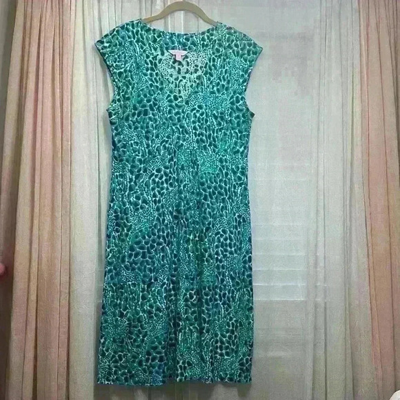 Lilly Pulitzer Medium Blue Animal Print Dress Item# 1E - Picture 1 of 7